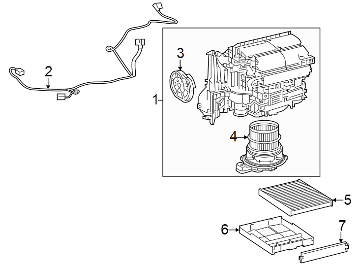 Diagram Air conditioner & heater. Blower motor & fan. for your 2013 Toyota Sequoia   