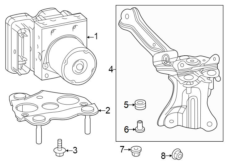 Diagram Abs components. for your 2014 Toyota Corolla   