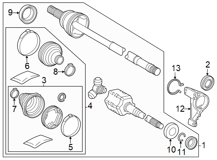 Diagram Front suspension. Drive axles. for your 2006 Toyota Tacoma 4.0L V6 A/T 4WD Base Extended Cab Pickup Fleetside 