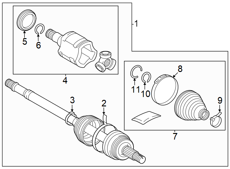 Diagram Rear suspension. Drive axles. for your 2005 Toyota Corolla   