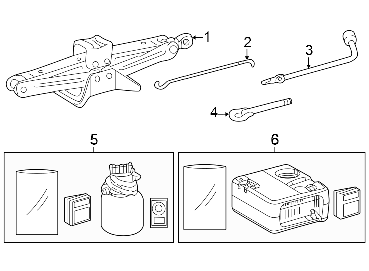 Diagram Rear body & floor. Jack & components. for your 2005 Toyota Tundra  Base Standard Cab Pickup Fleetside 