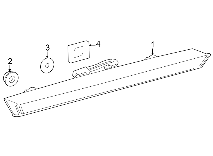Diagram Rear lamps. High mounted stop lamp. for your 2001 Toyota MR2 Spyder   