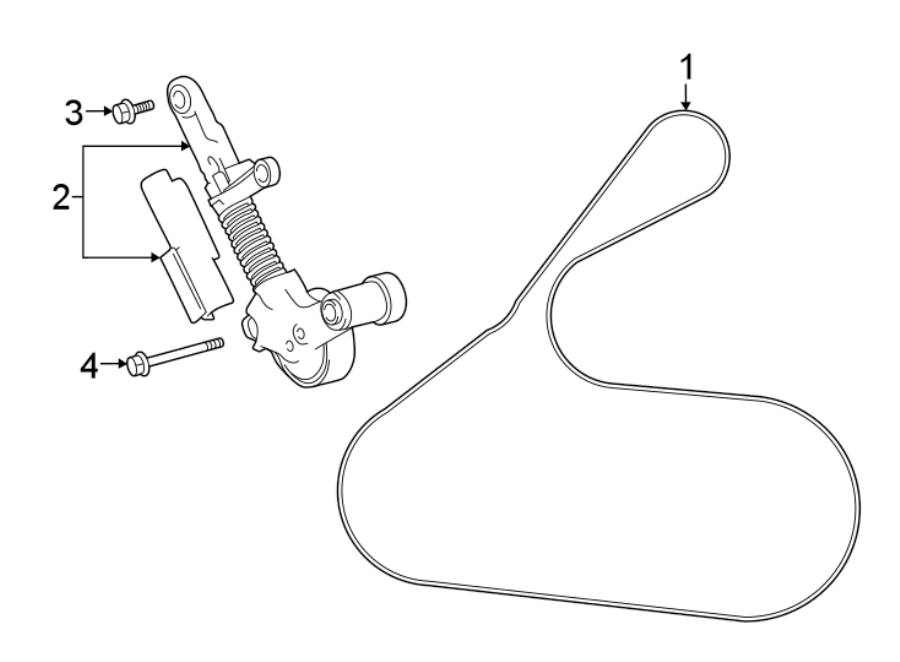 Diagram BELTS & PULLEYS. for your 2020 Toyota Prius   