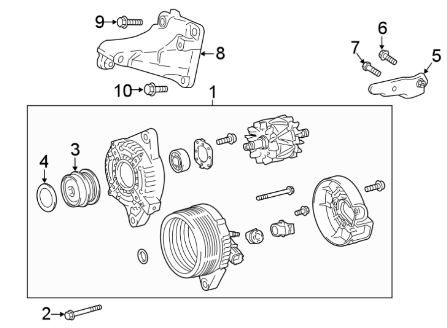 Diagram ALTERNATOR. for your 2016 Toyota Camry  Hybrid LE Sedan 