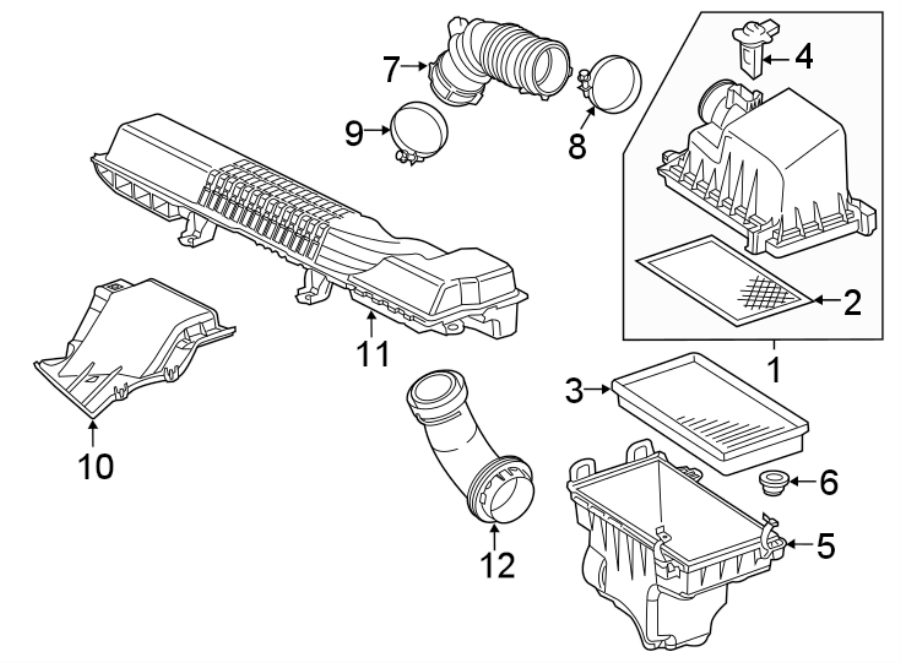 Diagram ENGINE / TRANSAXLE. AIR INTAKE. for your 2016 Toyota Corolla   