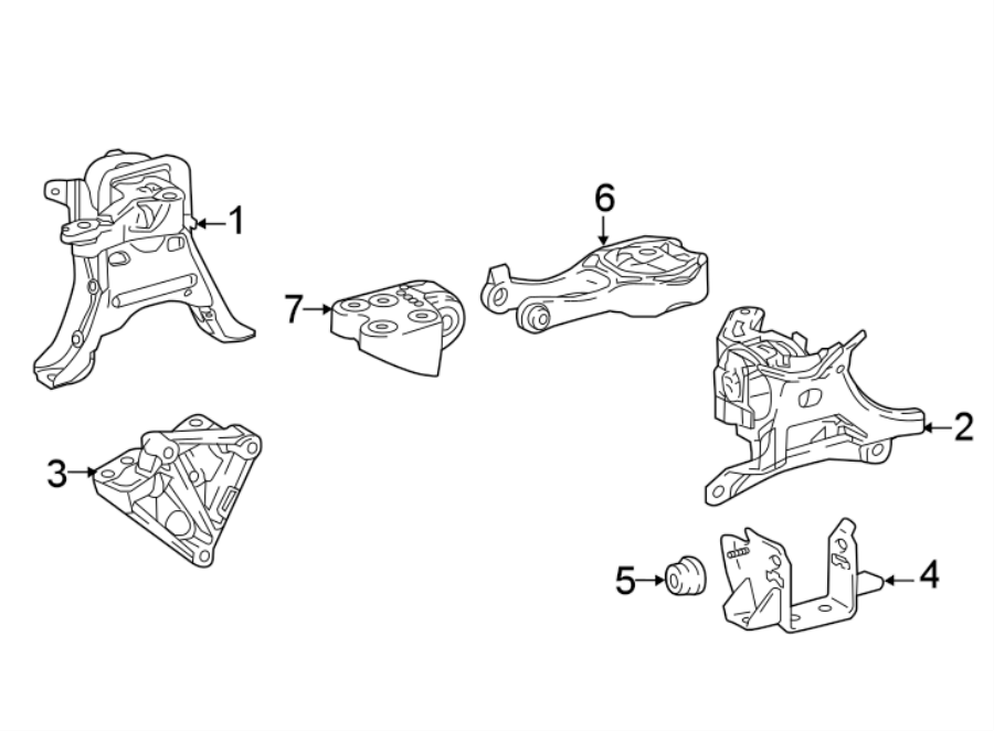 Diagram ENGINE / TRANSAXLE. ENGINE & TRANS MOUNTING. for your 2011 Toyota Camry   