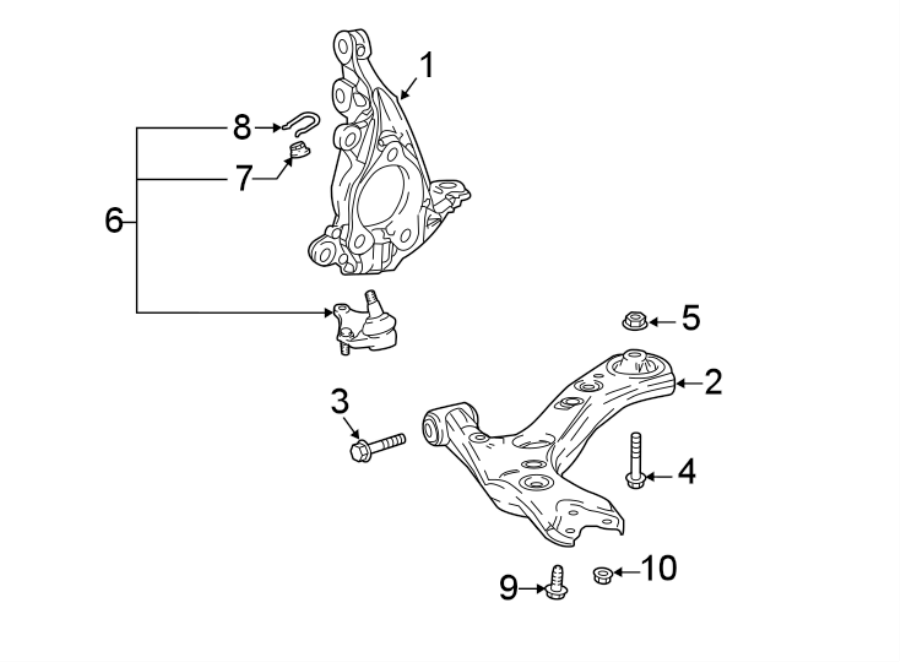 Diagram FRONT SUSPENSION. SUSPENSION COMPONENTS. for your 2023 Toyota Tundra   