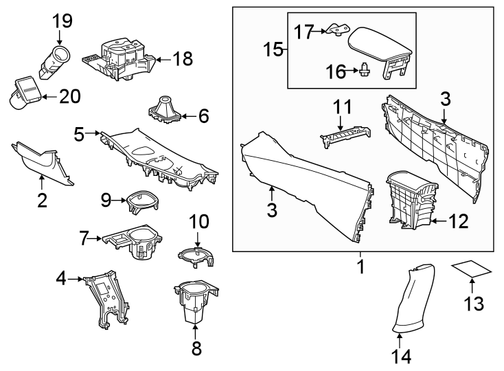 Diagram Front. Rear. for your Toyota Avalon  