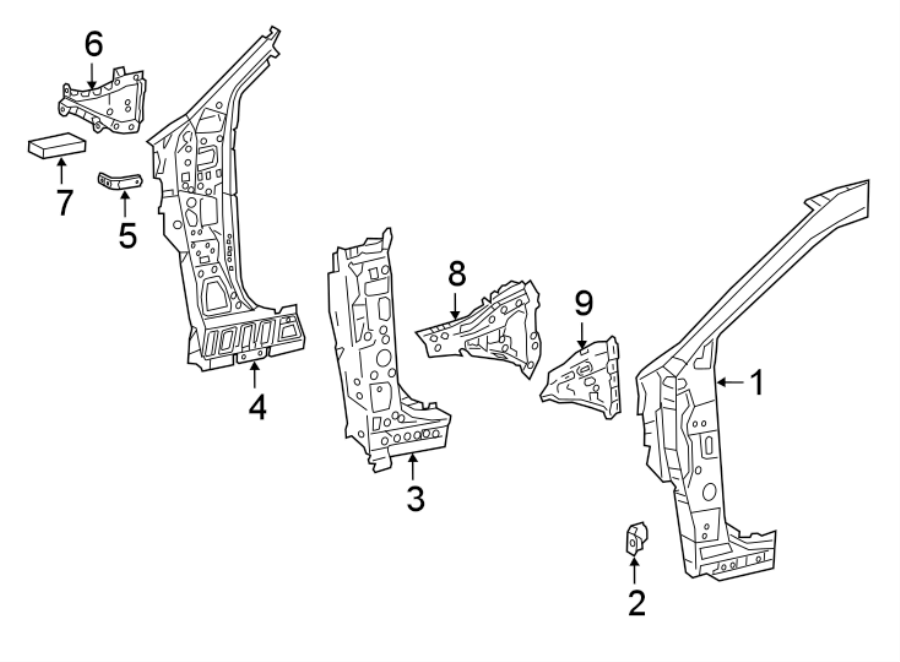 Toyota C-HR Body A-Pillar (Front). TURKEY BUILT - 61023F4020 ...