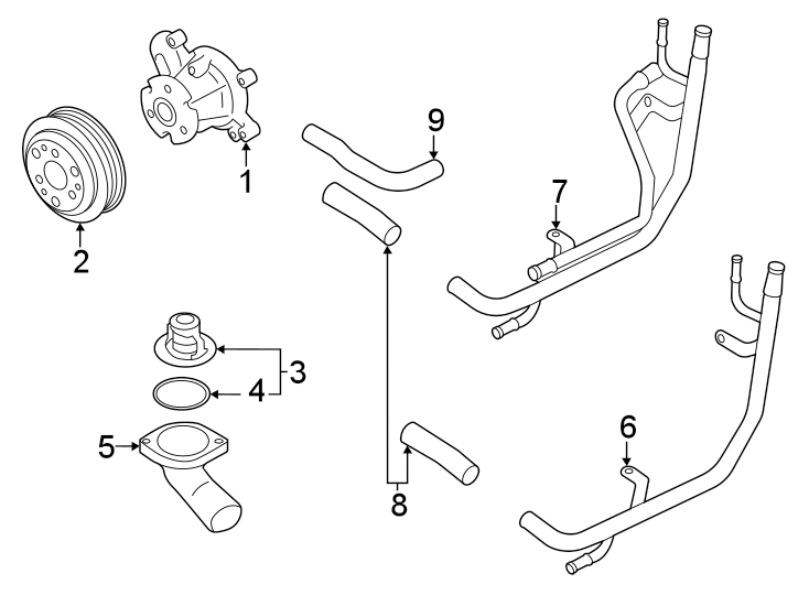 Diagram Water pump. for your 1990 Toyota Corolla  DLX All Trac Sedan 