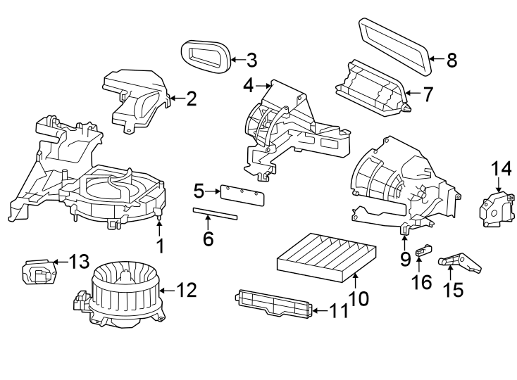 Diagram Air conditioner & heater. Blower motor & fan. for your 2008 Toyota Prius   