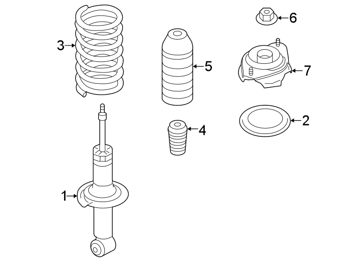 Diagram Rear suspension. Struts & components. for your 2020 Toyota RAV4   