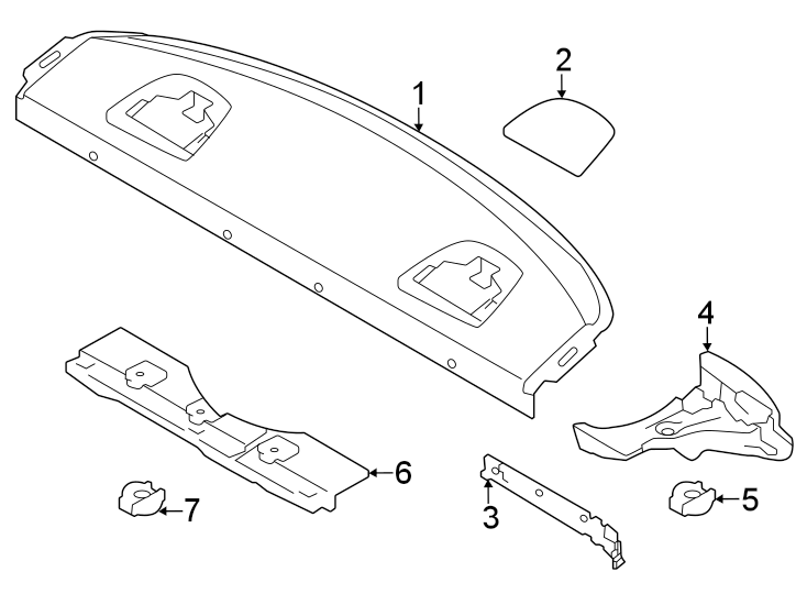 Full size assembly image of Rear body & floor. Interior trim. (1/1)