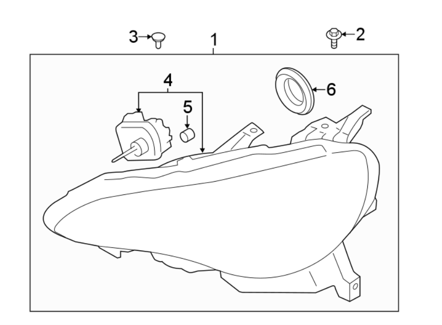 Diagram FRONT LAMPS. HEADLAMP COMPONENTS. for your 2021 Toyota Mirai   