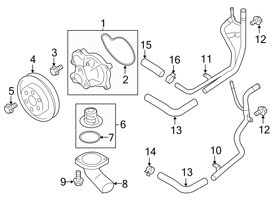 Diagram WATER PUMP. for your 1994 Toyota Corolla  Base Sedan 