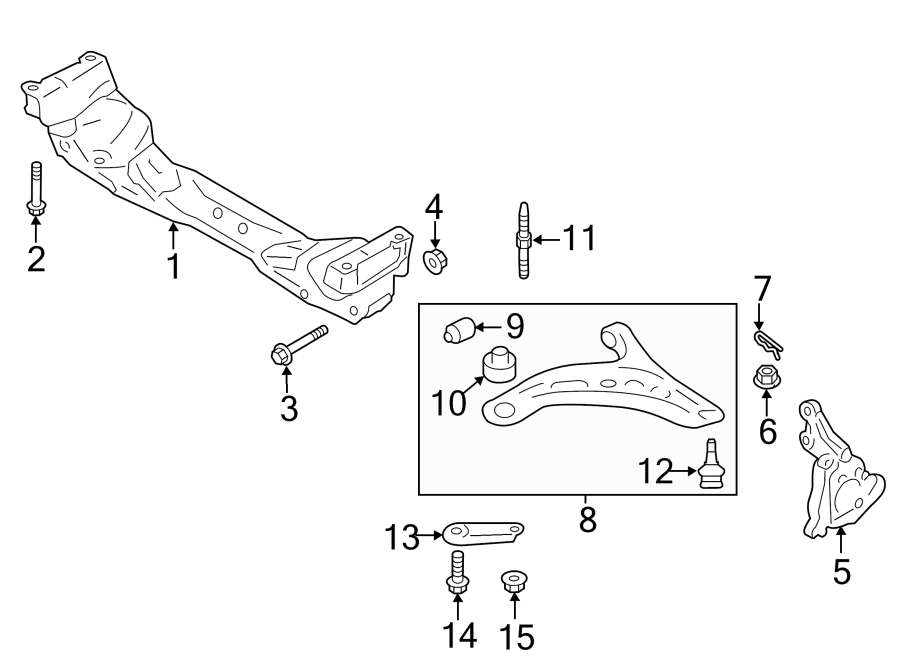 Diagram FRONT SUSPENSION. SUSPENSION COMPONENTS. for your 2004 Toyota Matrix 1.8L A/T AWD XR Wagon 