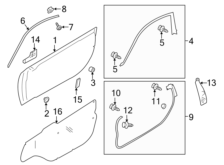 Diagram DOOR & COMPONENTS. for your Toyota 86  