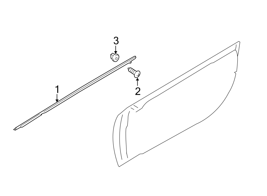 Diagram DOOR. EXTERIOR TRIM. for your 2007 Toyota Highlander   