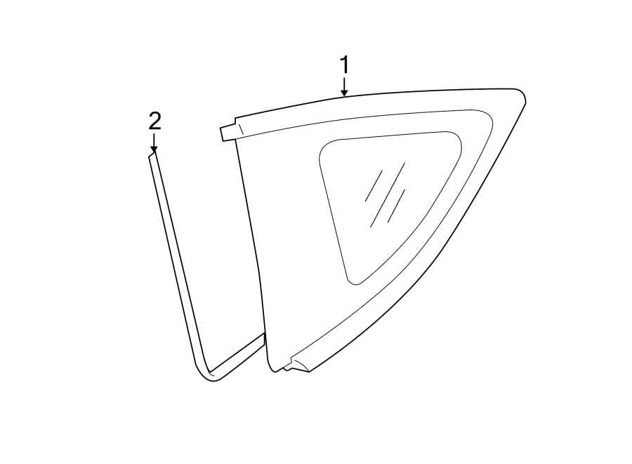 Diagram QUARTER PANEL. GLASS. for your 2004 Toyota Land Cruiser   