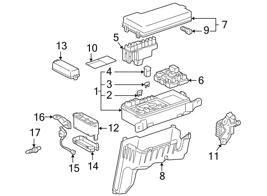 Full size assembly image of ELECTRICAL COMPONENTS. (1/1)