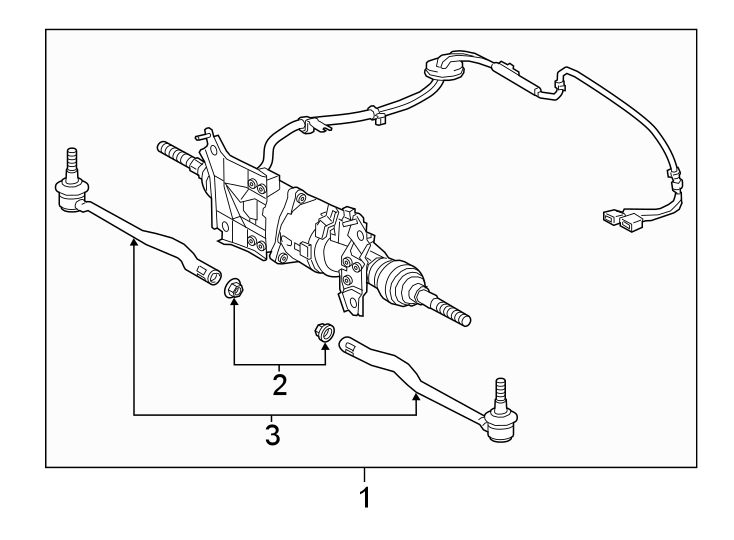 Full size assembly image of REAR SUSPENSION. REAR STEERING COMPONENTS. (1/1)