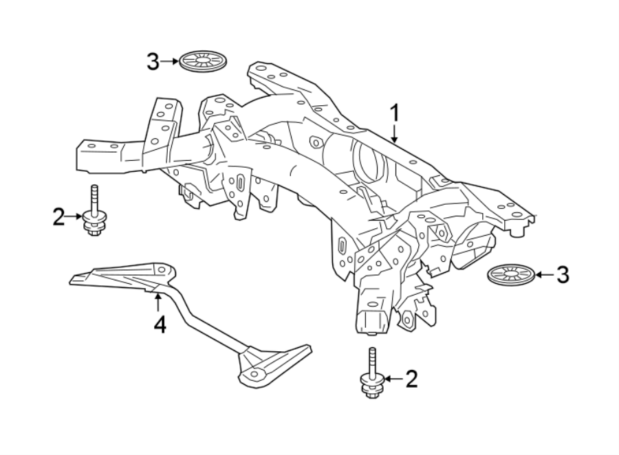 Full size assembly image of REAR SUSPENSION. SUSPENSION MOUNTING. (1/1)