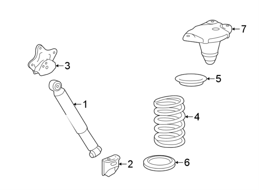 Full size assembly image of REAR SUSPENSION. SHOCKS & COMPONENTS. (1/1)