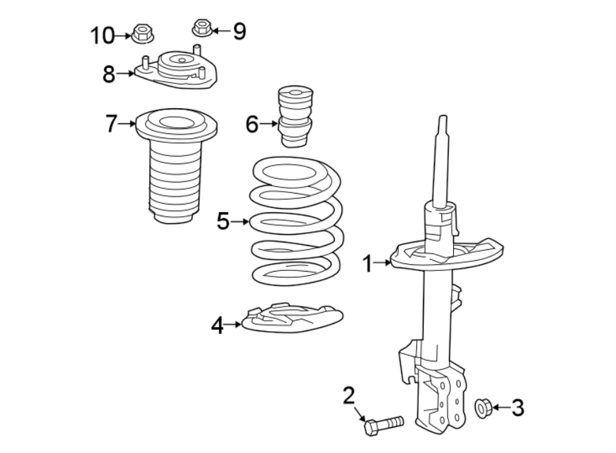 Full size assembly image of FRONT SUSPENSION. STRUTS & COMPONENTS. (1/1)