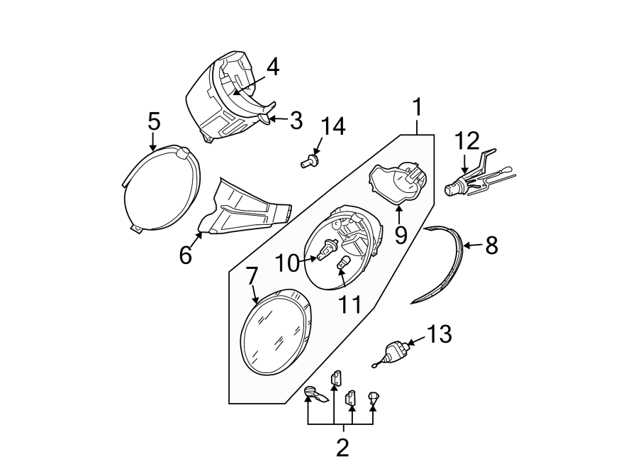 13FRONT LAMPS. HEADLAMP COMPONENTS.https://images.simplepart.com/images/parts/motor/fullsize/9210010.png