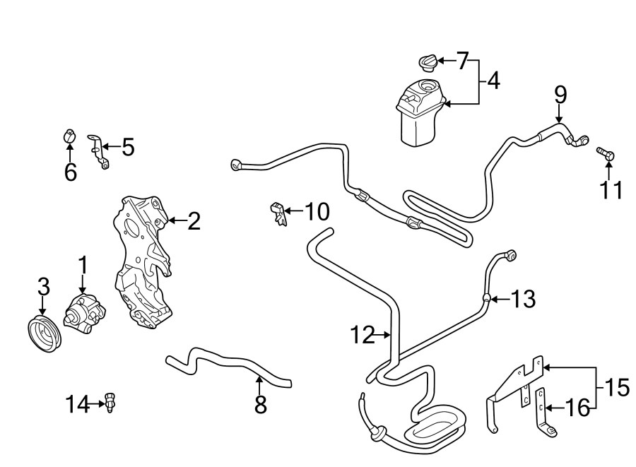 STEERING GEAR & LINKAGE. PUMP & HOSES.