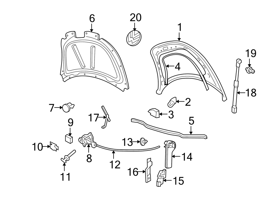 13EXTERIOR TRIM. HOOD & COMPONENTS.https://images.simplepart.com/images/parts/motor/fullsize/9211095.png