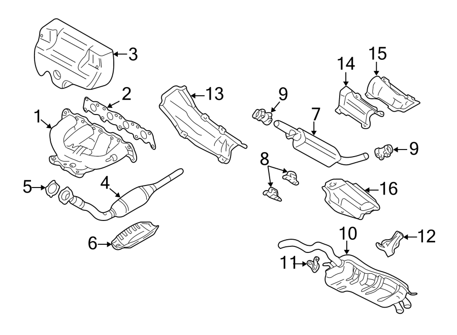 2Exhaust system. Exhaust components. Manifold.https://images.simplepart.com/images/parts/motor/fullsize/9211200.png