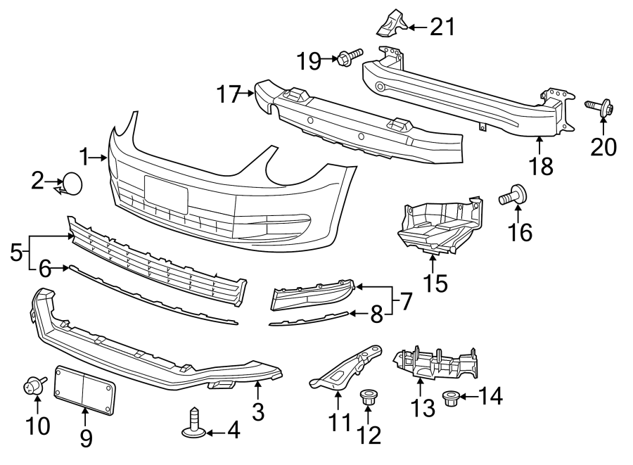 8Front bumper & grille. Bumper & components.https://images.simplepart.com/images/parts/motor/fullsize/9212010.png