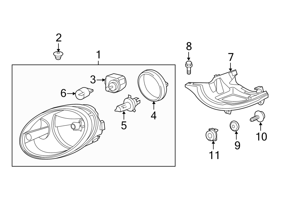 11FRONT LAMPS. HEADLAMP COMPONENTS.https://images.simplepart.com/images/parts/motor/fullsize/9212015.png