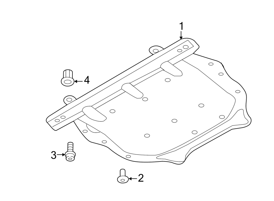 Full size assembly image of RADIATOR SUPPORT. SPLASH SHIELDS. (1/1)