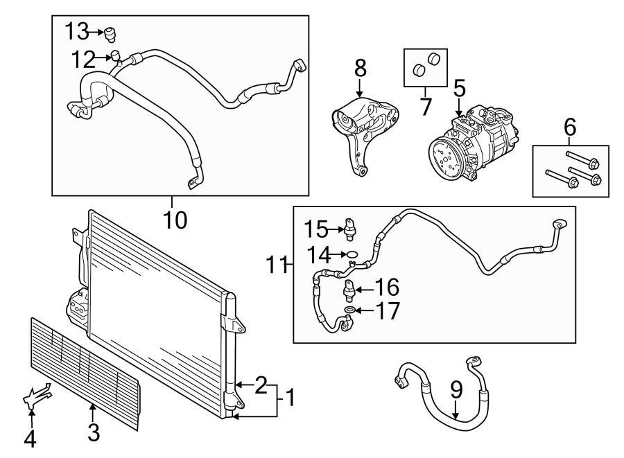 11Air conditioner & heater. Compressor & lines.https://images.simplepart.com/images/parts/motor/fullsize/9212119.png