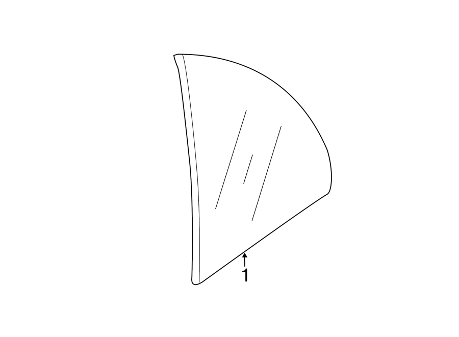 Full size assembly image of QUARTER PANEL. GLASS. (1/1)