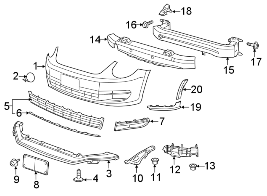 7FRONT BUMPER & GRILLE. BUMPER & COMPONENTS.https://images.simplepart.com/images/parts/motor/fullsize/9213005.png