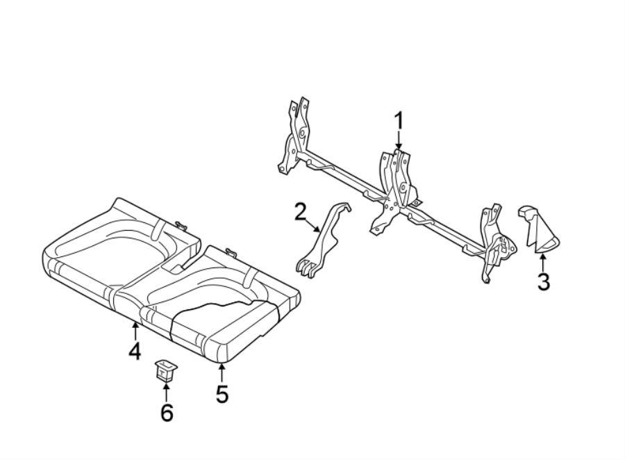 SEATS & TRACKS. REAR SEAT COMPONENTS.