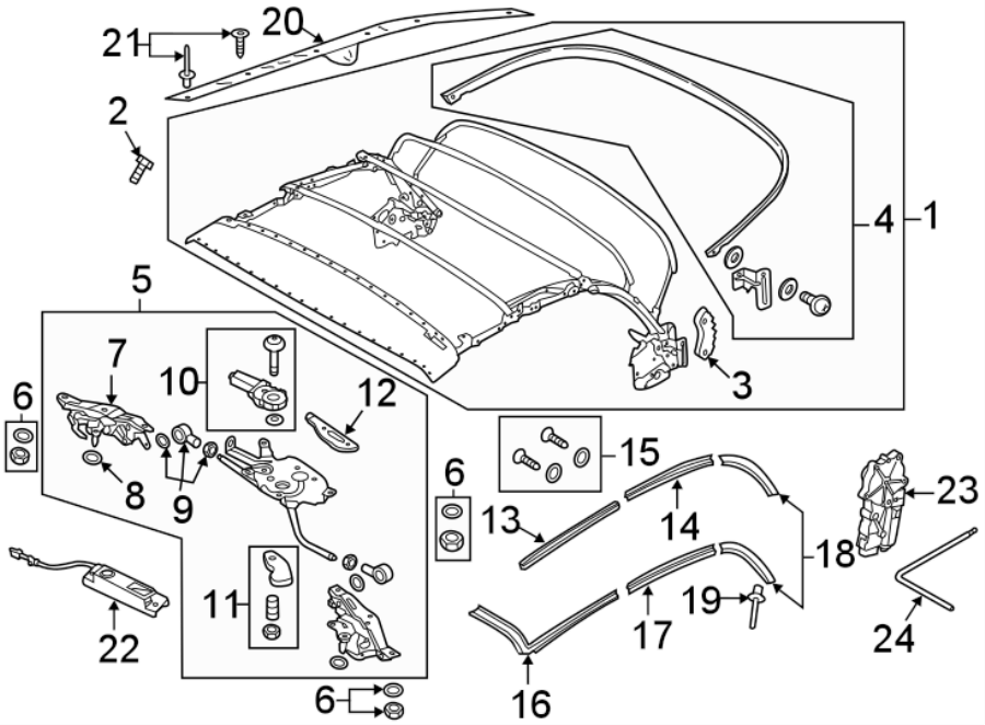 16CONVERTIBLE/SOFT TOP. FRAME & COMPONENTS.https://images.simplepart.com/images/parts/motor/fullsize/9214505.png