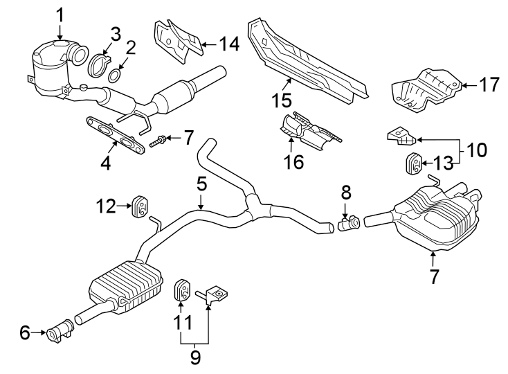 8Exhaust system. Exhaust components. Manifold.https://images.simplepart.com/images/parts/motor/fullsize/9219233.png