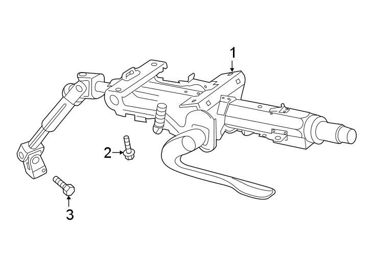 Full size assembly image of STEERING COLUMN ASSEMBLY. (1/1)