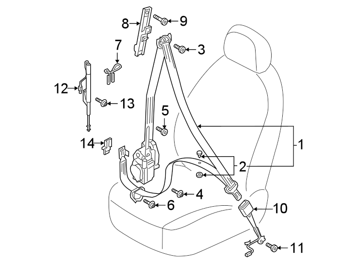 13RESTRAINT SYSTEMS. FRONT SEAT BELTS.https://images.simplepart.com/images/parts/motor/fullsize/9219390.png