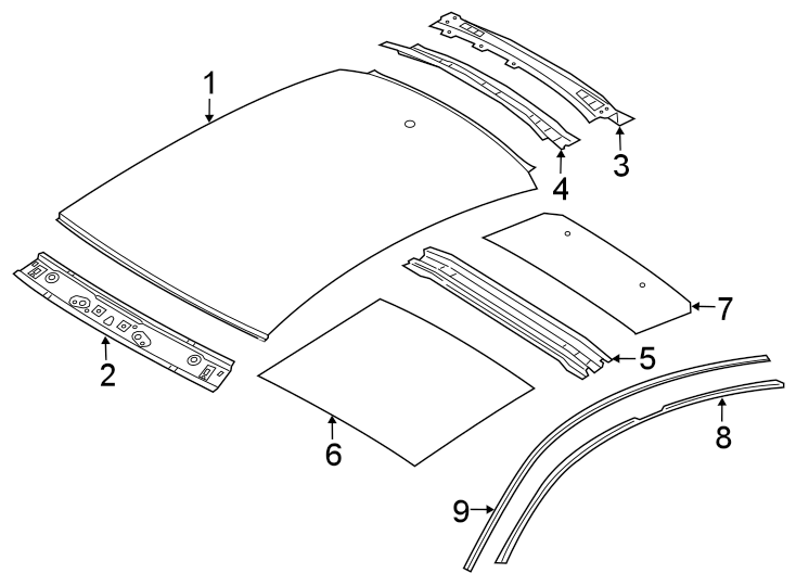 7EXTERIOR TRIM. ROOF & COMPONENTS.https://images.simplepart.com/images/parts/motor/fullsize/9219435.png