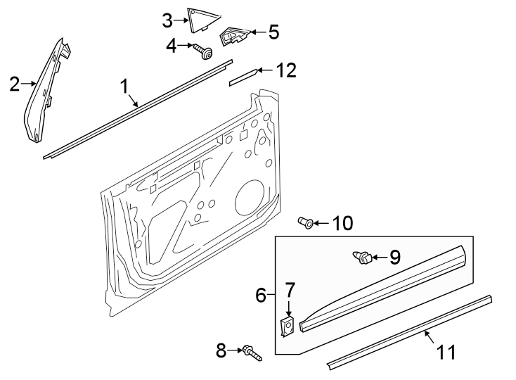 1FRONT DOOR. EXTERIOR TRIM.https://images.simplepart.com/images/parts/motor/fullsize/9219500.png