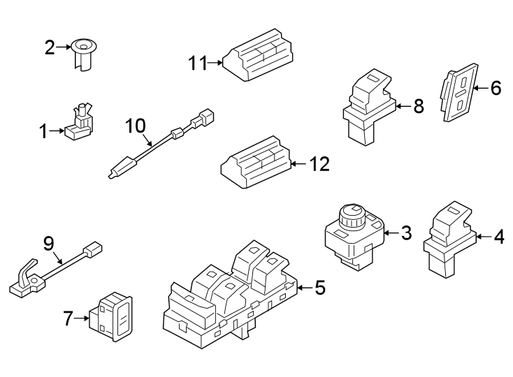 12FRONT DOOR. ELECTRICAL COMPONENTS.https://images.simplepart.com/images/parts/motor/fullsize/9219525.png