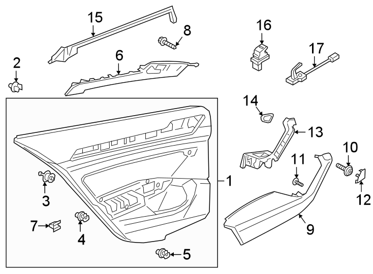 16REAR DOOR. INTERIOR TRIM.https://images.simplepart.com/images/parts/motor/fullsize/9219550.png