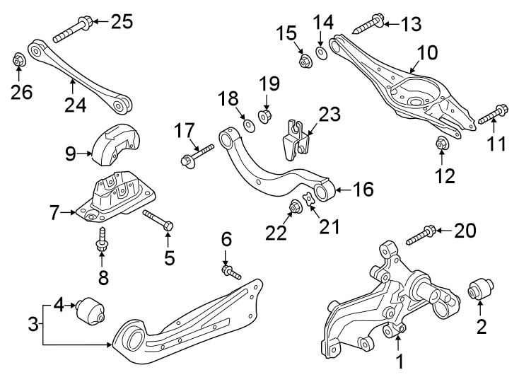 23Rear suspension. Suspension components.https://images.simplepart.com/images/parts/motor/fullsize/9219600.png