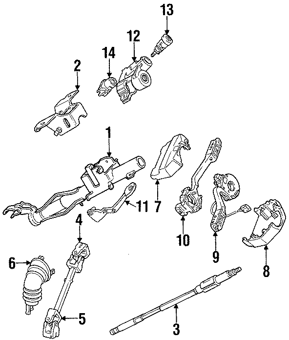 13STEERING COLUMN ASSEMBLY.https://images.simplepart.com/images/parts/motor/fullsize/9225670.png