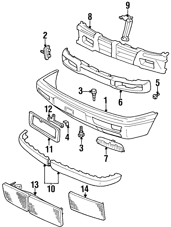 2FRONT BUMPER. BUMPER & COMPONENTS.https://images.simplepart.com/images/parts/motor/fullsize/9230010.png